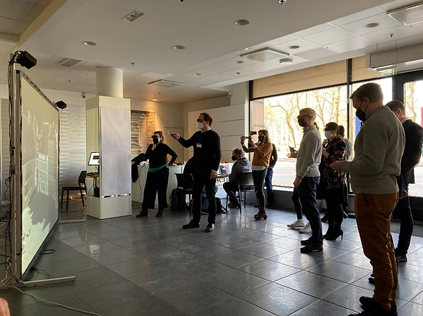 Figure 2. The pop-up event at Kaarli pst 1 on 29-31 March 2022.