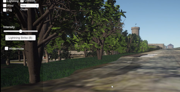 Figure 3: Street-level view of trees along Tallinn's Falgi tee in the GreenTwins Urban Tempo application