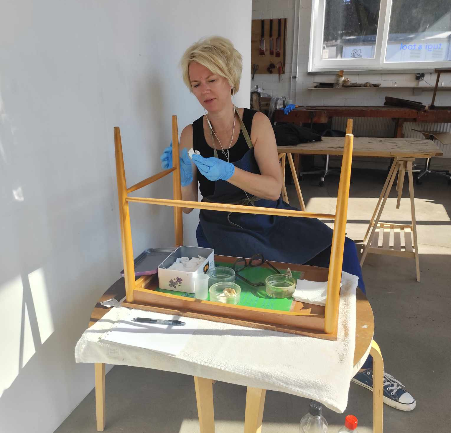 Anneli is learning more about restoration